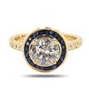 Image 1 : 1.78 ctw K COLOR I1 CLARITY Diamond and 0.92 ctw Blue Sapphire 14K Yellow Gold R