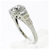 Image 9 : Antique Art Deco 18k Gold.70 ctw 3 Stone European Diamond Filigree Engraved Ring