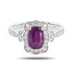 Image 1 : 1.72 ctw UNHEATED Purple Pink Kashmir Sapphire and 0.34 ctw Diamond Platinum Rin