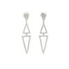 14kt WG Diamond "V" Dangle Earrings