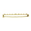 Image 4 : Antique 14k Yellow Gold Bezel Sapphire Seed Pearl Bead Open Work Bar Pin Brooch