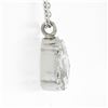 Image 4 : NEW Platinum 1.38 ctw GIA Pear Rose Cut Diamond Solitaire Collet Pendant & Chain