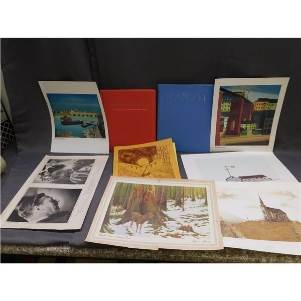 Lot of Assorted Art Prints, The Helga Pictures Hardcover, KARSH Book, etc