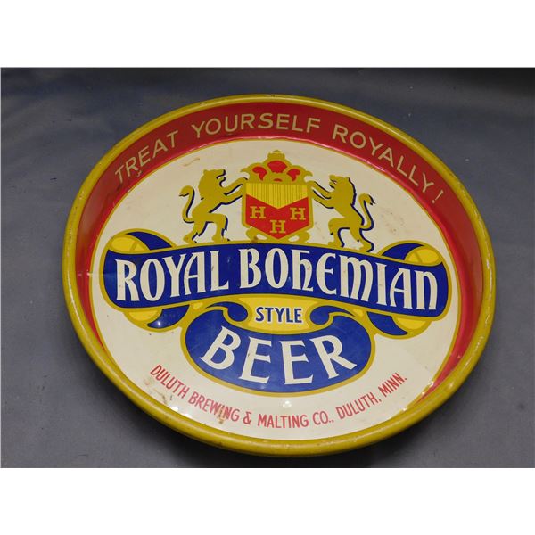 Royal Bohemian Style Beer Duluth Brewing & Malting Co circa 50s Metal Tray
