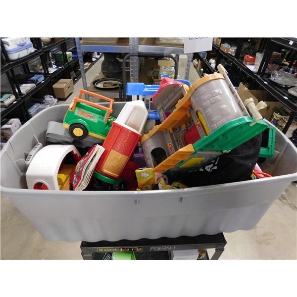 Large Bin Full of Toddler / Kids / Baby Toys Fisher Price