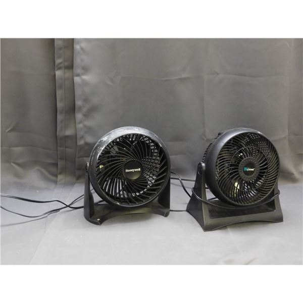 Pair of Small Black Desk Fans