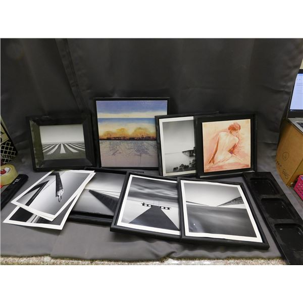 Lot of Framed Photographs Black and White Wall Art