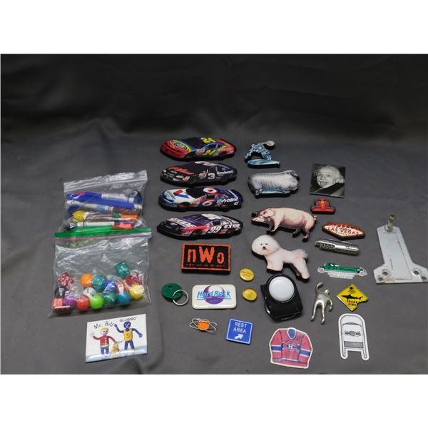 END OF THE RUN Dice, NASCAR Fridge Magnets, Assorted Magnets