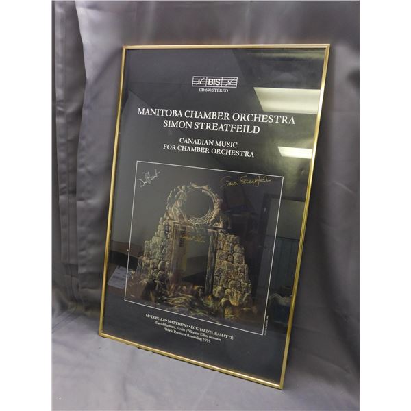Framed Manitoba Chamber Orchestra Simon Streatfield Signed Poster 1995