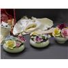 Image 2 : Lot of Porcelain Flowers, Doll, Soft Expressions Musical Doll, Ceramic Cat, etc