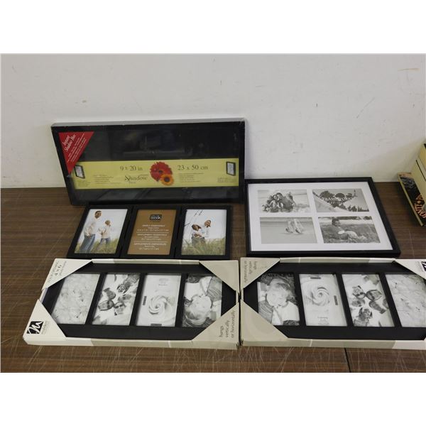 Lot of 5 Multi-Slot Picture Frames Photo Wall Frames, Shadowbox