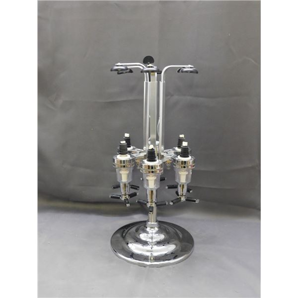 6 Bottle Liquor Dispenser, Rotating