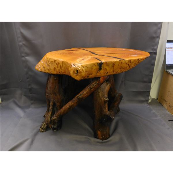 Live Edge Resin Filled Wood Epoxy Side Table