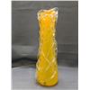 Image 4 : Large Abstract Art Glass Blown Glass Orange Vase Lattice Textured Style