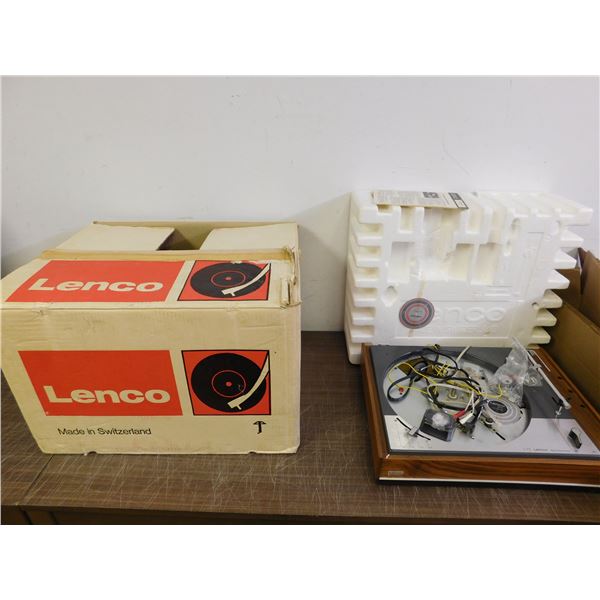 L75 Lenco Turntable Record Player in box w papers Swiss Record Player