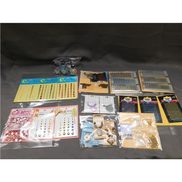 Lot of Craft Beads, Chains, Jewelry Making, Gem Bedazzling, Rhinestones, etc