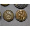 Image 2 : Lot of 9 Vintage Antique Canada Military Uniform Buttons