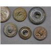 Image 8 : Lot of 9 Vintage Antique Canada Military Uniform Buttons