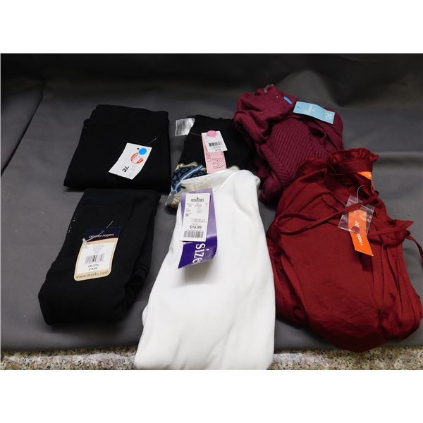 6 NEW Size 2X Women's Tops, 5 tops 1 skirt .