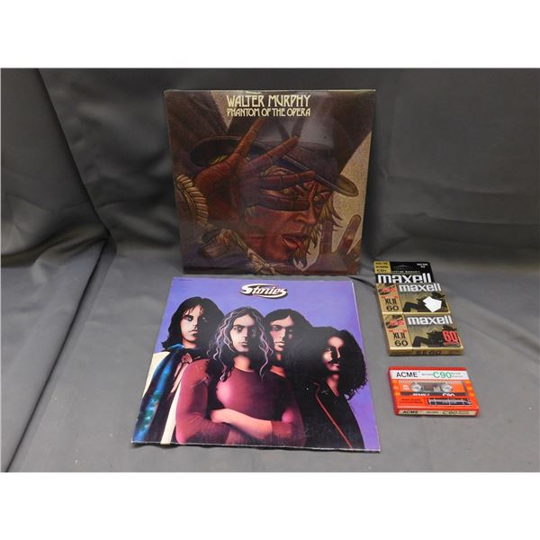 Lot of 4 Walter Murphy Phantom of the Opera and Stories Vinyl, MAXELL / ACME Blank Cassette Tapes