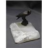 Image 1 : Sigfried Siggy Puchta Born in Germany 1933-2015 Brass Crow on Carved Marble Stone