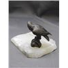 Image 3 : Sigfried Siggy Puchta Born in Germany 1933-2015 Brass Crow on Carved Marble Stone
