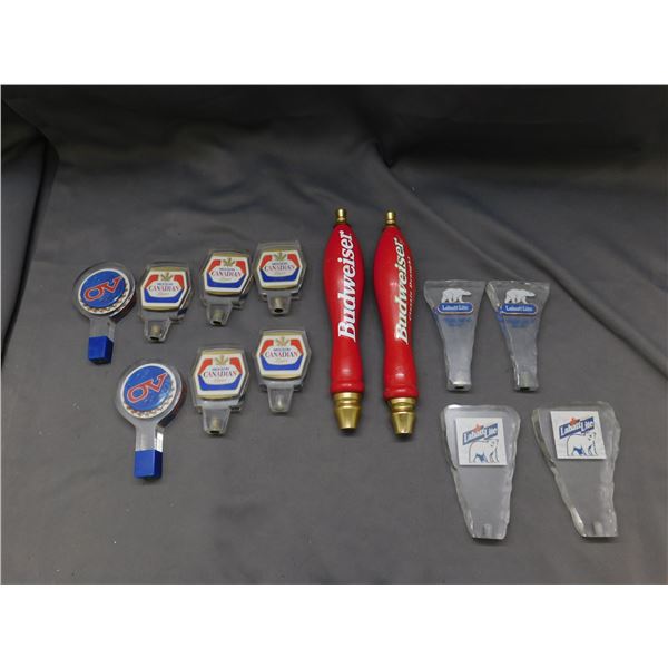 Lot of Beer Tap Keg Pulls / Knobs Molson Canadian,  Labatt Lite, OV, Budweiser