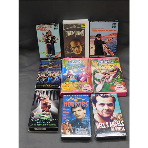 Lot of 9 Vintage VHS Movies Tapes, some Sealed