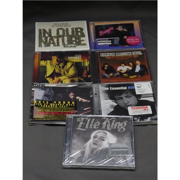 Lot of 7 SEALED CDs Rod Stewart, In Our Nature, Bob Dylan, Creedence Clearwater, Elle King, etc