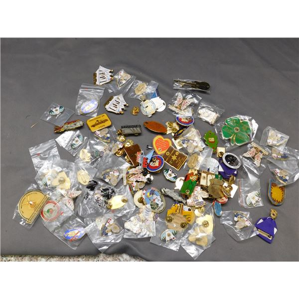 Lot of Pins / Buttons, Legion-Related, Snowmobile Beausejour, etc