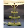 Image 2 : Vintage MCM Mid Century Modern Table Lamp 3-Tier Wooden Abstract Design