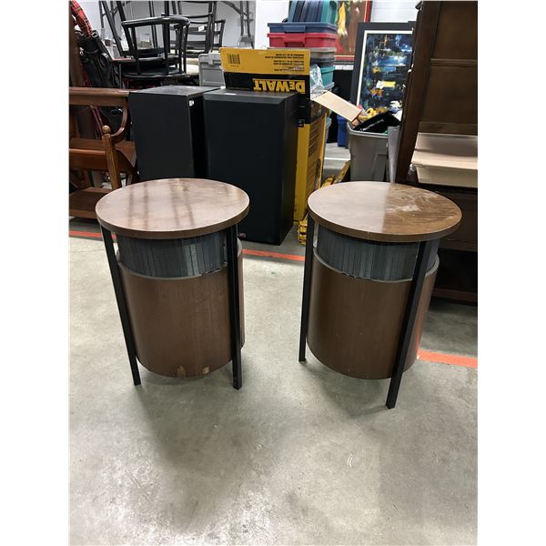 Pair of Electrohome SC 493 025 Walnut  Serial B Floor Speakers