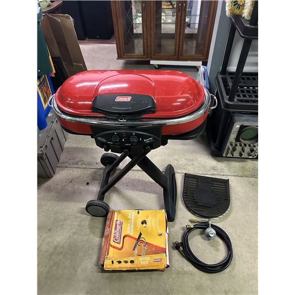 Coleman Road Trip Grill Portable Rolling BBQ  w accessories