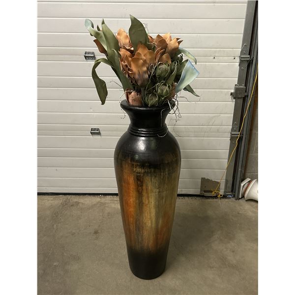 LARGE approx 4ft Vase with Silk Floral Arrangement Home Decor