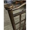 Image 4 : Set of 4 Metal Brass Tone and Wine / Burgundy Vinyl Upholstery Bar Stools