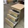 Image 3 : Light Wooden 4 Drawer Filing Cabinet