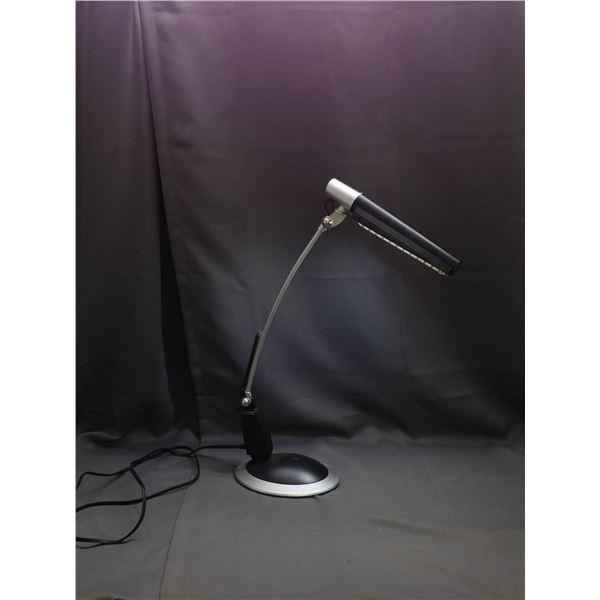 Modern Silver and Black Office / Workshop Desk Light *works*