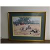 Image 1 : Framed Gallery Art Print Farmers Taking A Break Signed and Numbered