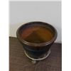 Image 2 : LARGE 11" tall 16" diameter Pottery Plant Pot on Rolling Stand