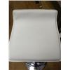 Image 3 : Vinyl Upholstered White and Chrome Bar Stool Adjustable