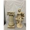 Image 6 : Greek / Roman Style Sculpture 2pcs Column and Goddess Leto, Artemis, Apollo
