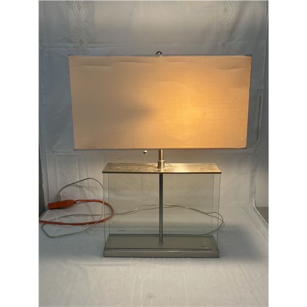 Modern Metal and Glass Geometric Table Lamp
