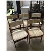 Image 1 : Set of 5 Vintage MCM Chairs Upholstered Teak?