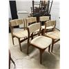 Image 2 : Set of 5 Vintage MCM Chairs Upholstered Teak?
