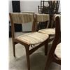 Image 4 : Set of 5 Vintage MCM Chairs Upholstered Teak?