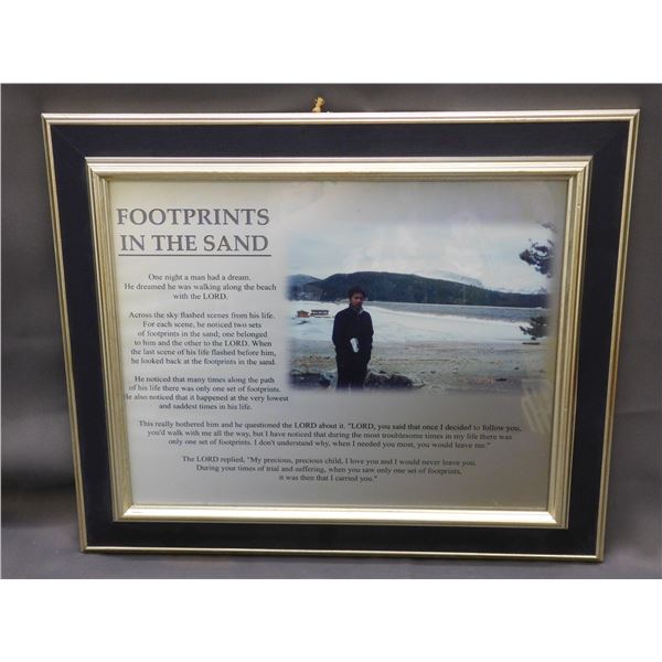 Religious Wall Quote, "Footprints In The Sand"