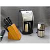 Image 1 : Lot of Cuisineart Automatic Grind & Brew Thermal, Spice and Nut Grinder and Knife Block Full