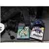 Image 2 : Large Lot of Gaming PS2 Fat Console, 3 Controllers, Guitar Hero Gibson, Foot Pedal, Pic, 5 Games, Et