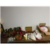 Image 1 : LARGE Lot of Assorted Christmas Decorations, Fabrics, Doilies, Table Mats,