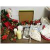 Image 3 : LARGE Lot of Assorted Christmas Decorations, Fabrics, Doilies, Table Mats,